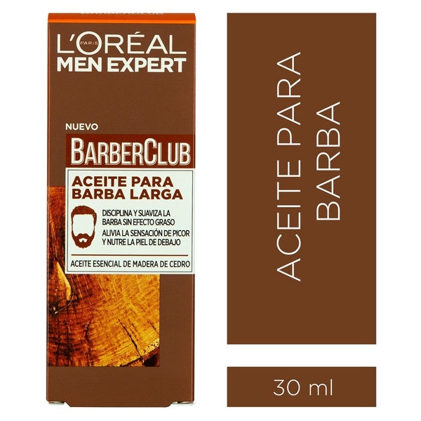 L'Oreal Paris Men Expert Barber Club Beard Oil - Natural Oils, Hydrates & Softens Facial Hair - 30ml/1.01 Fl Oz
