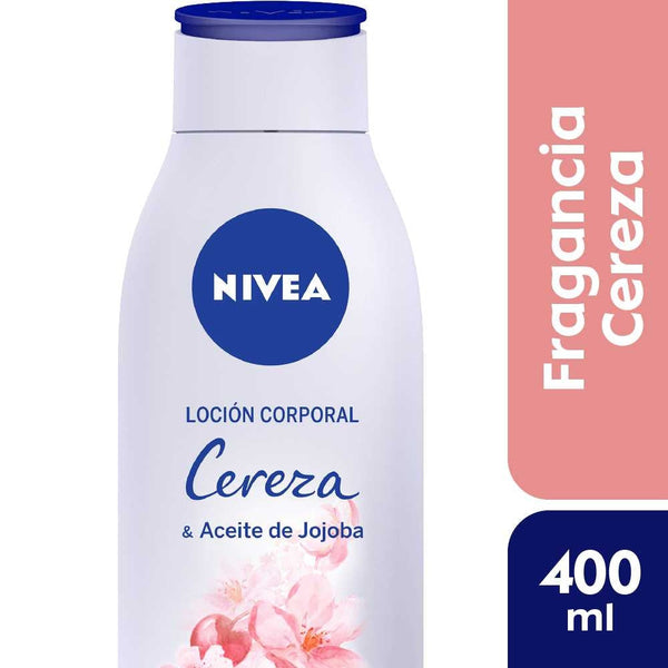 Nivea Cherry Body Cream Moisturizing - 400ml/13.52fl oz | Non-Greasy, pH-Balanced & Dermatologically Tested