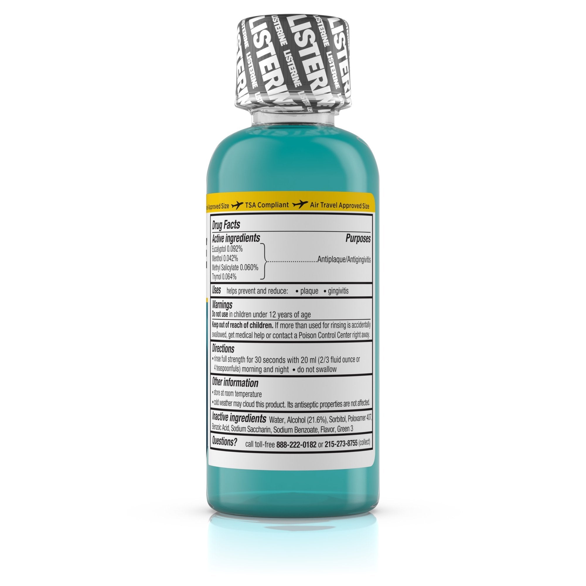 Listerine® Cool Mint® Antiseptic Mouthwash, 3.2 oz. Bottle (24 Units)
