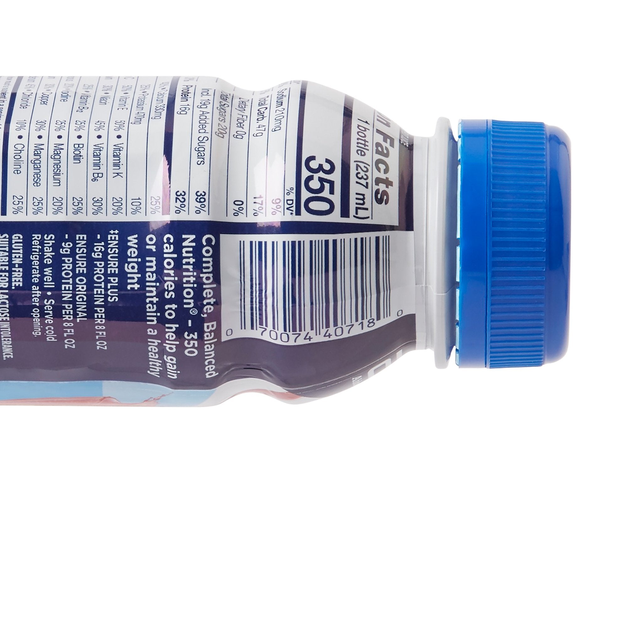 Ensure® Plus Nutrition Shake, Strawberry, 8-ounce bottle (6 Units)