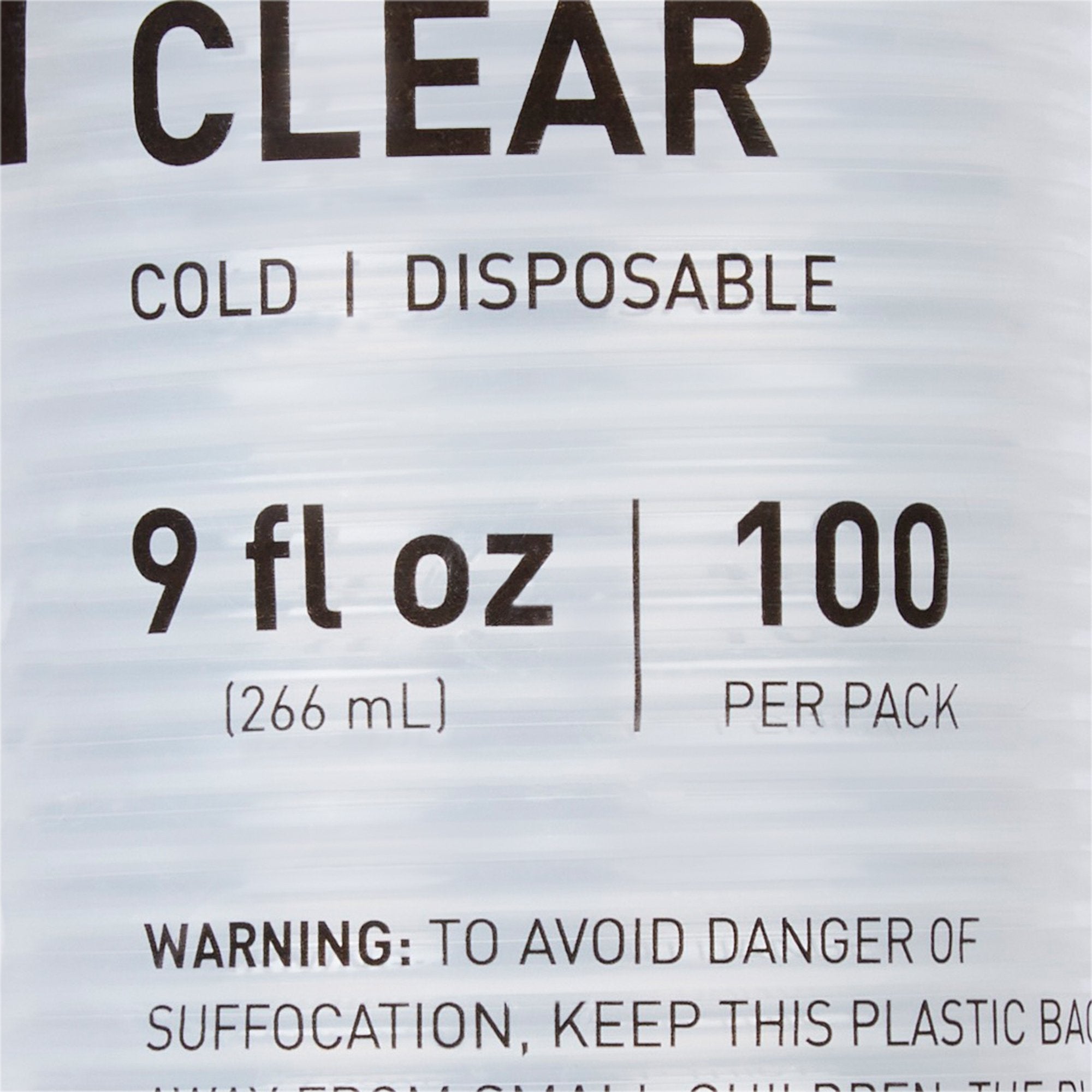 McKesson 9oz Clear Disposable Polypropylene Cups (100-Pack)
