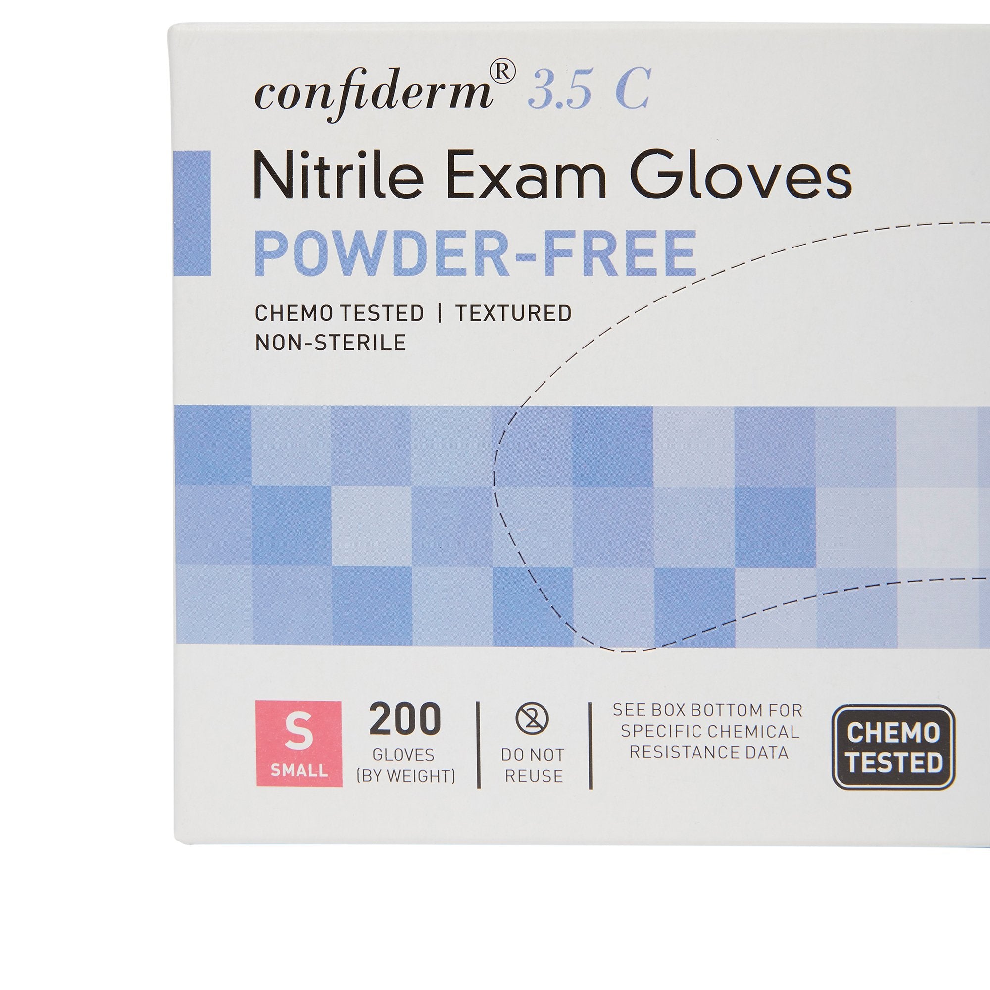 McKesson Confiderm 3.5C Nitrile Gloves, Small - Blue, 2000 Pack