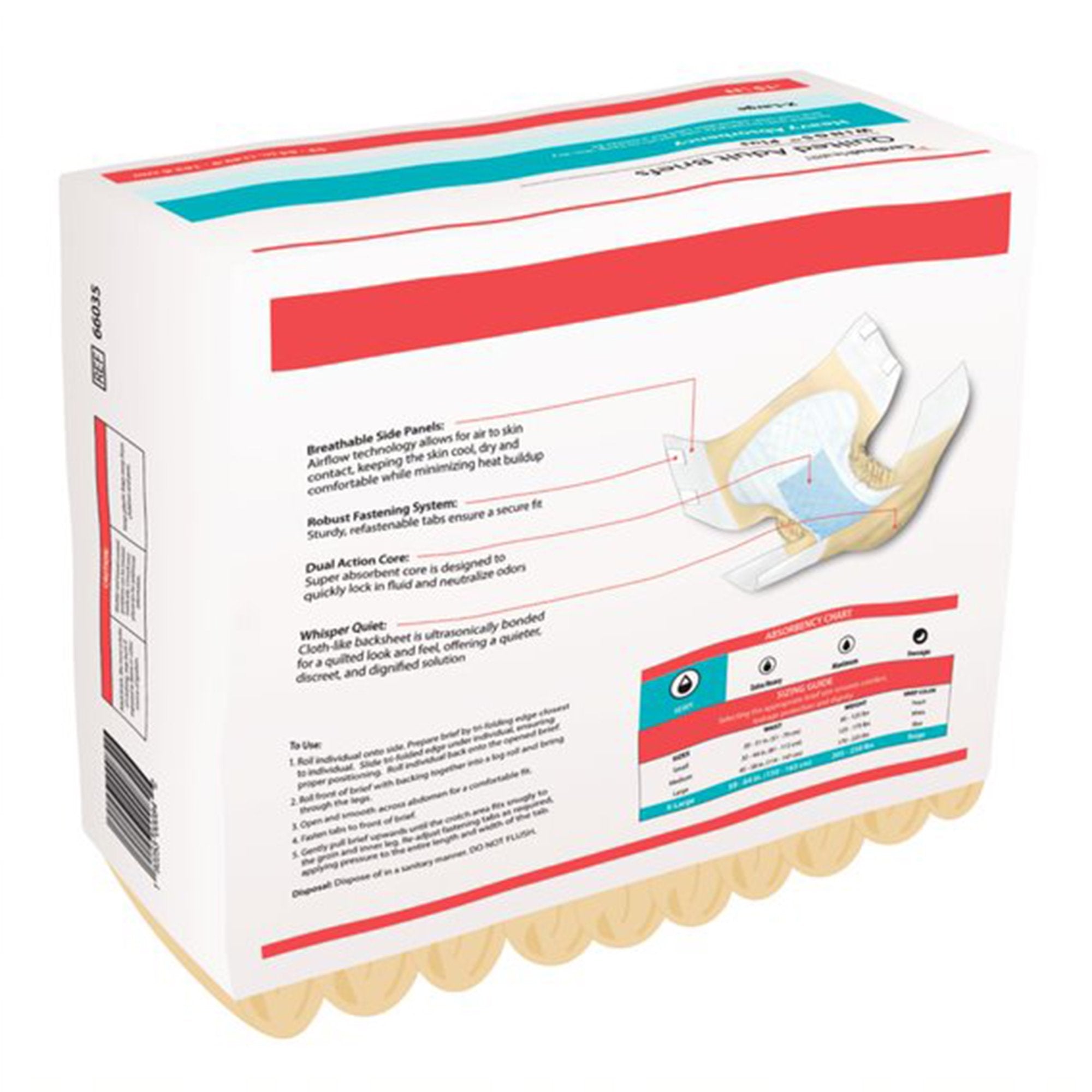 Wings™ Plus XL Incontinence Briefs - Heavy Absorbency, 15 Pack