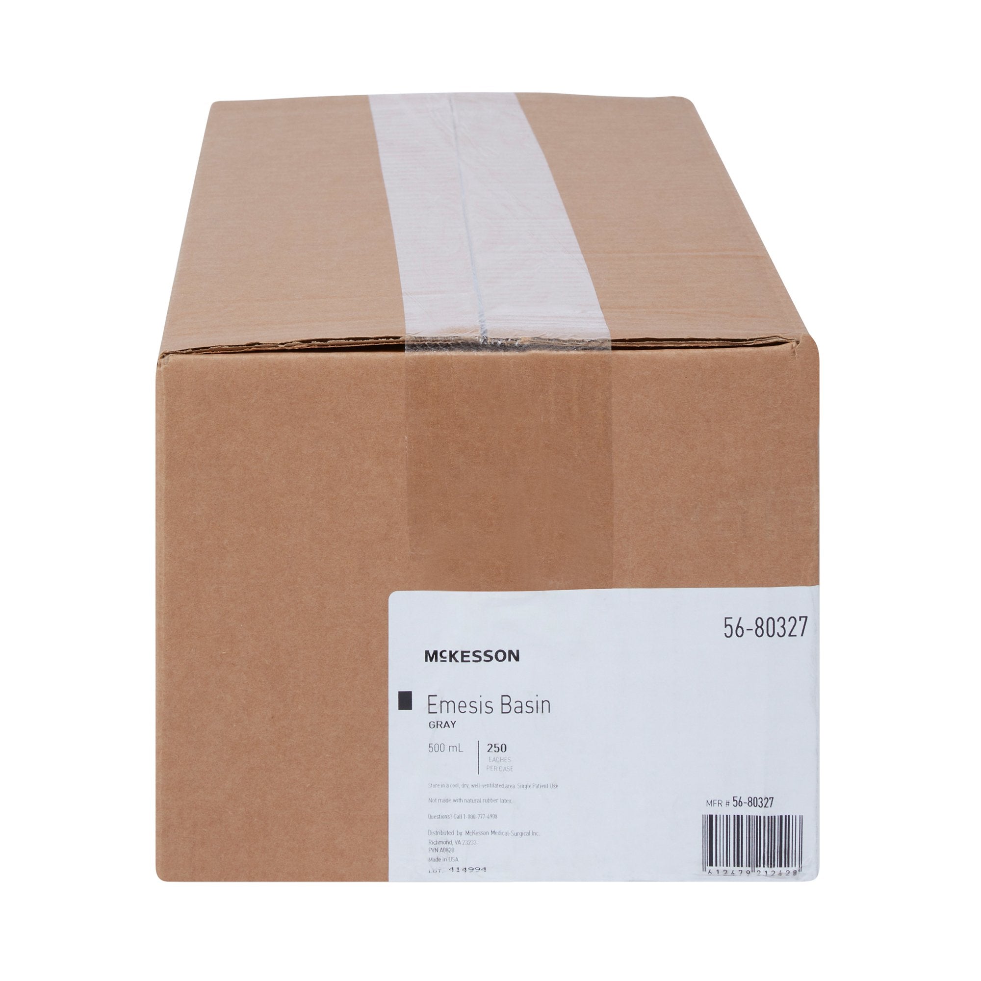 McKesson Graphite Emesis Basin 16 oz - Durable Plastic, 250 Pack