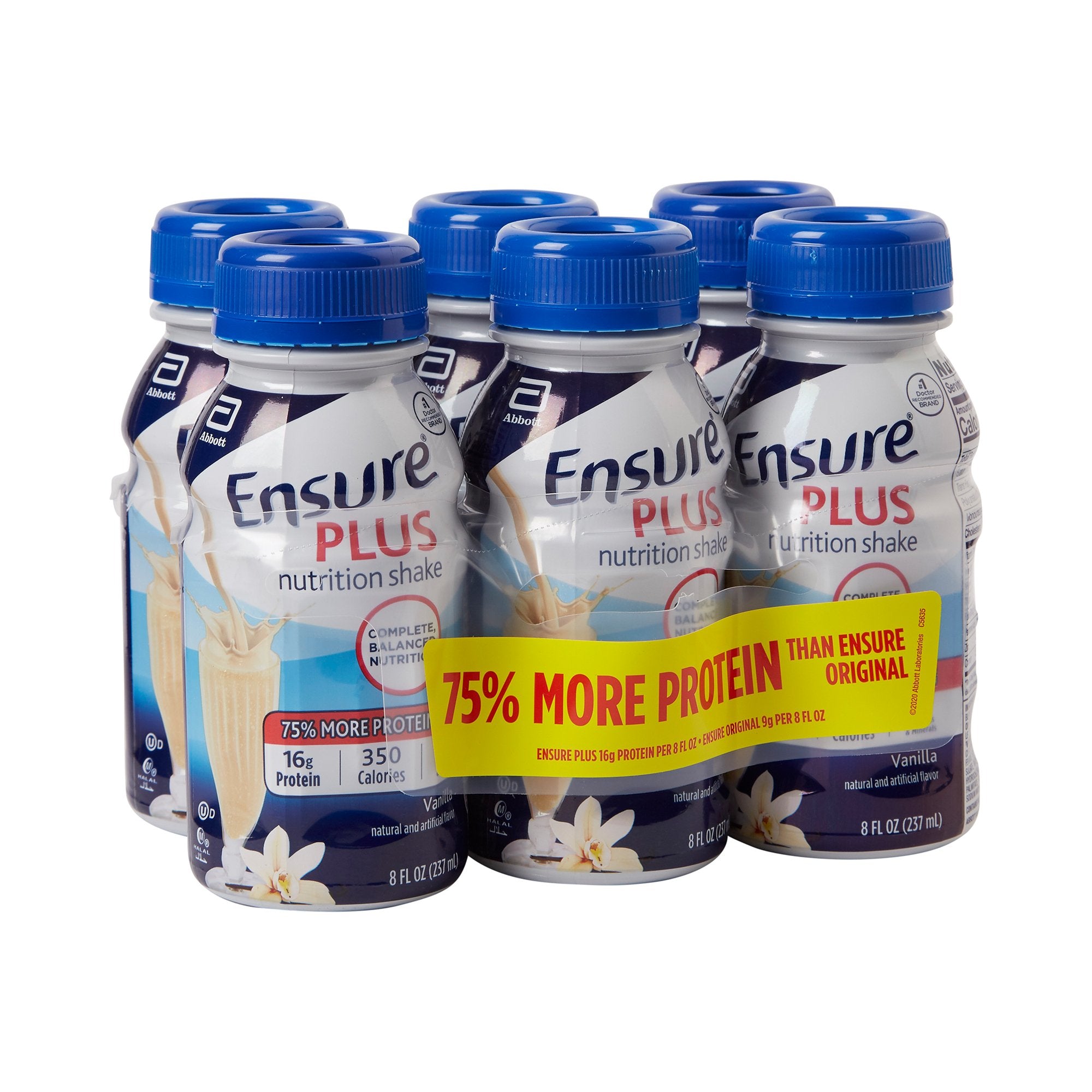 Ensure® Plus Vanilla Nutrition Shake - Complete Balanced Meal, 8oz (24 Pack)