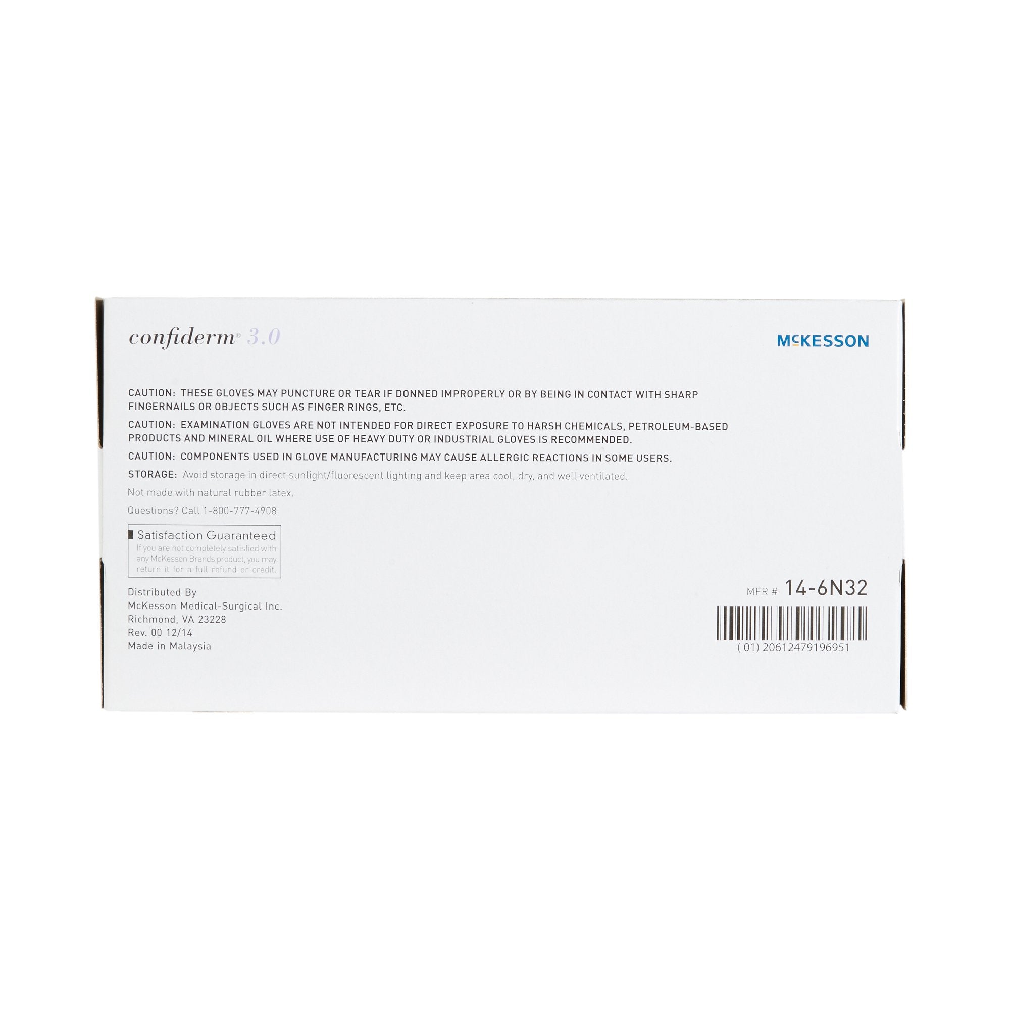 McKesson Confiderm® 3.0 Nitrile Exam Gloves Small Blue - 10 Pack