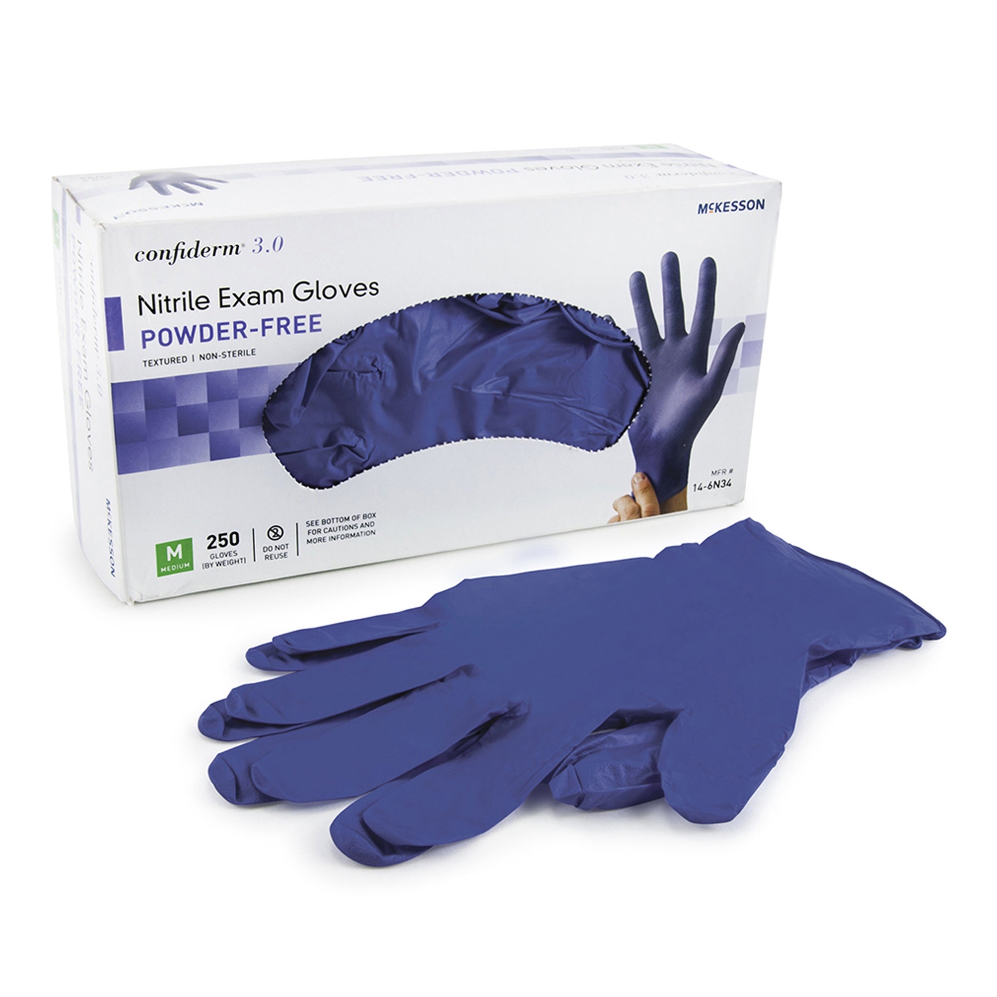 McKesson Confiderm® 4.5C Medium Nitrile Exam Gloves, Blue - 10 Pack