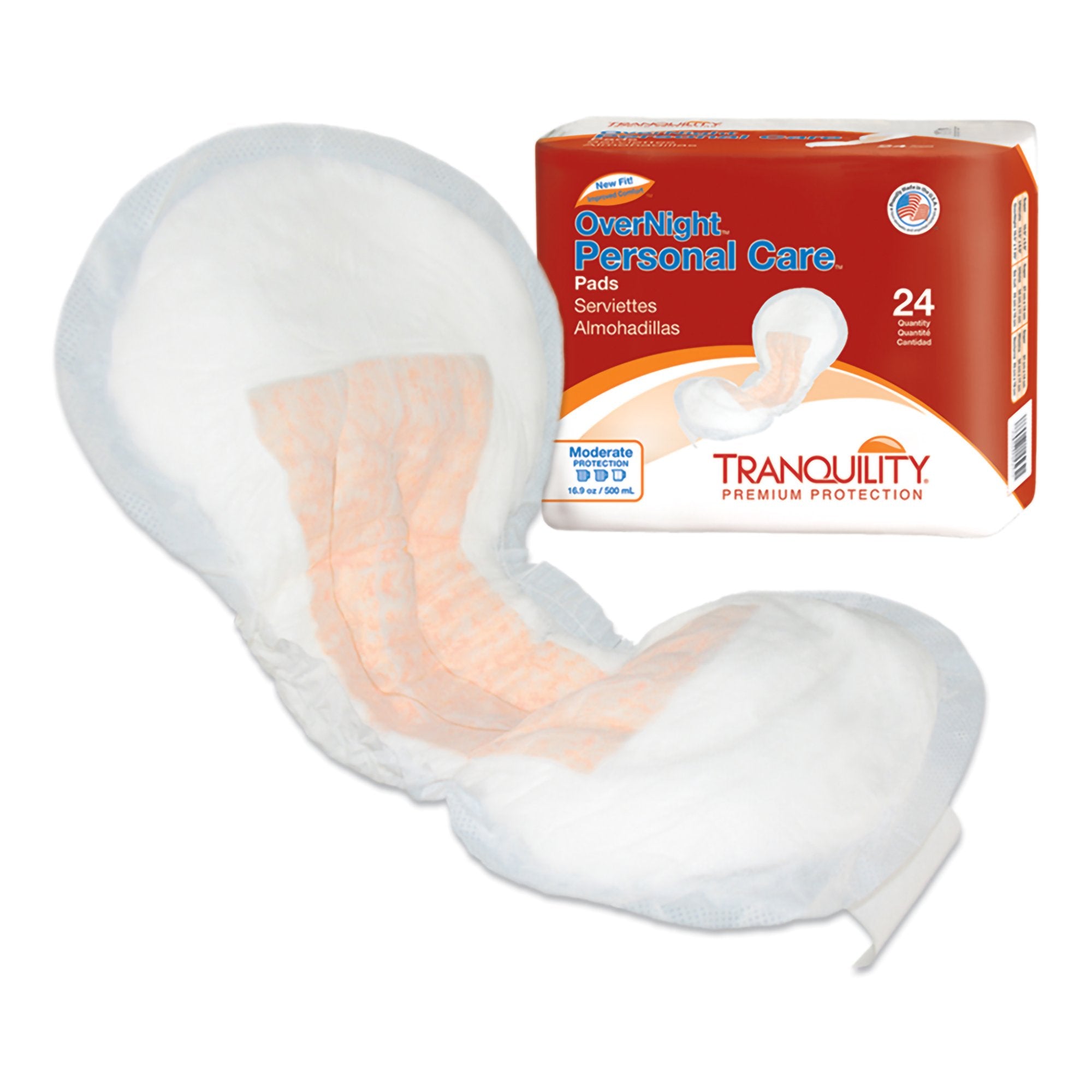 Tranquility® OverNight Bladder Control Pads, Heavy Absorbency 24-Pack