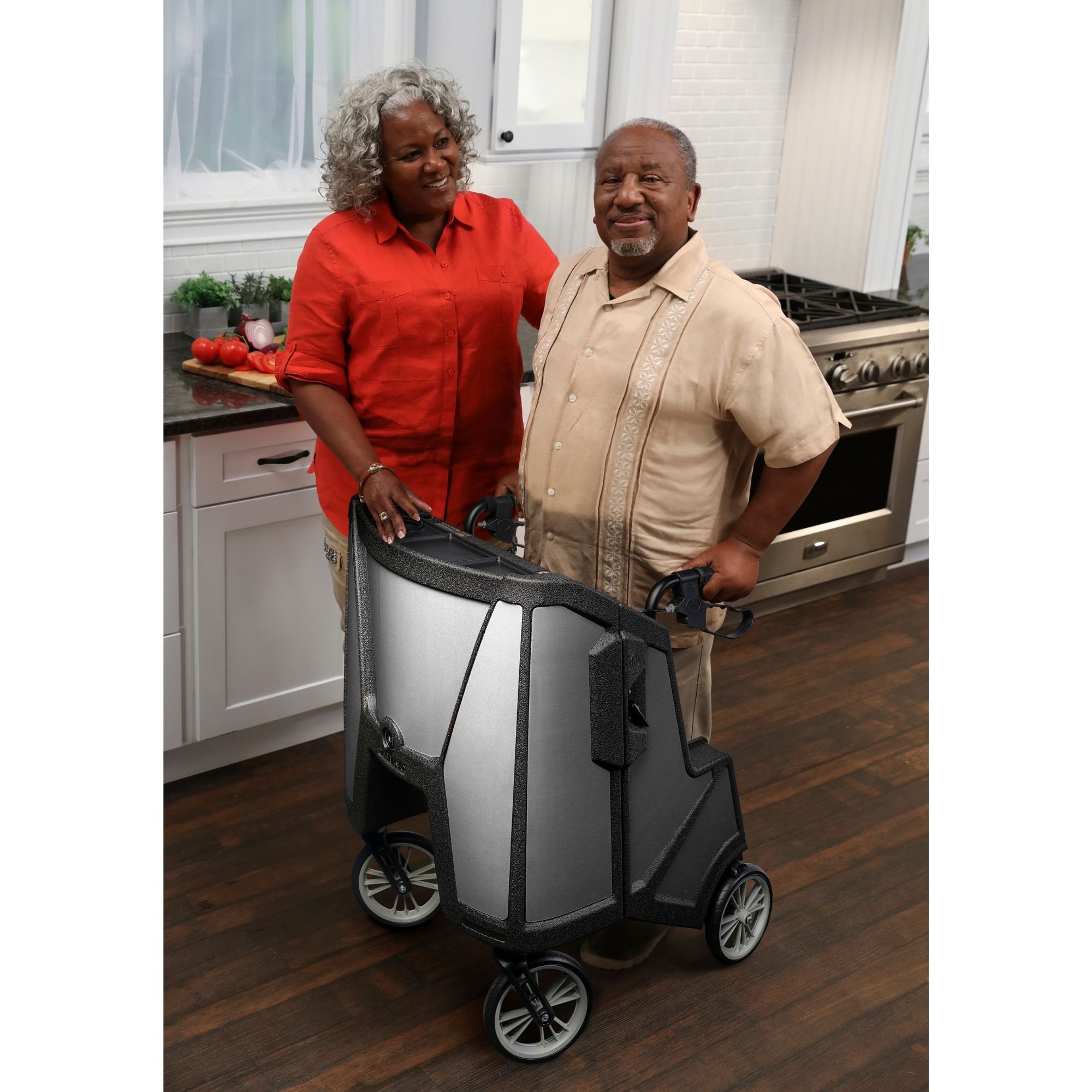 Tour Four-Wheel Rollator, 31 to 37 Inch Handle Height, Pure Silver (1 Unit)