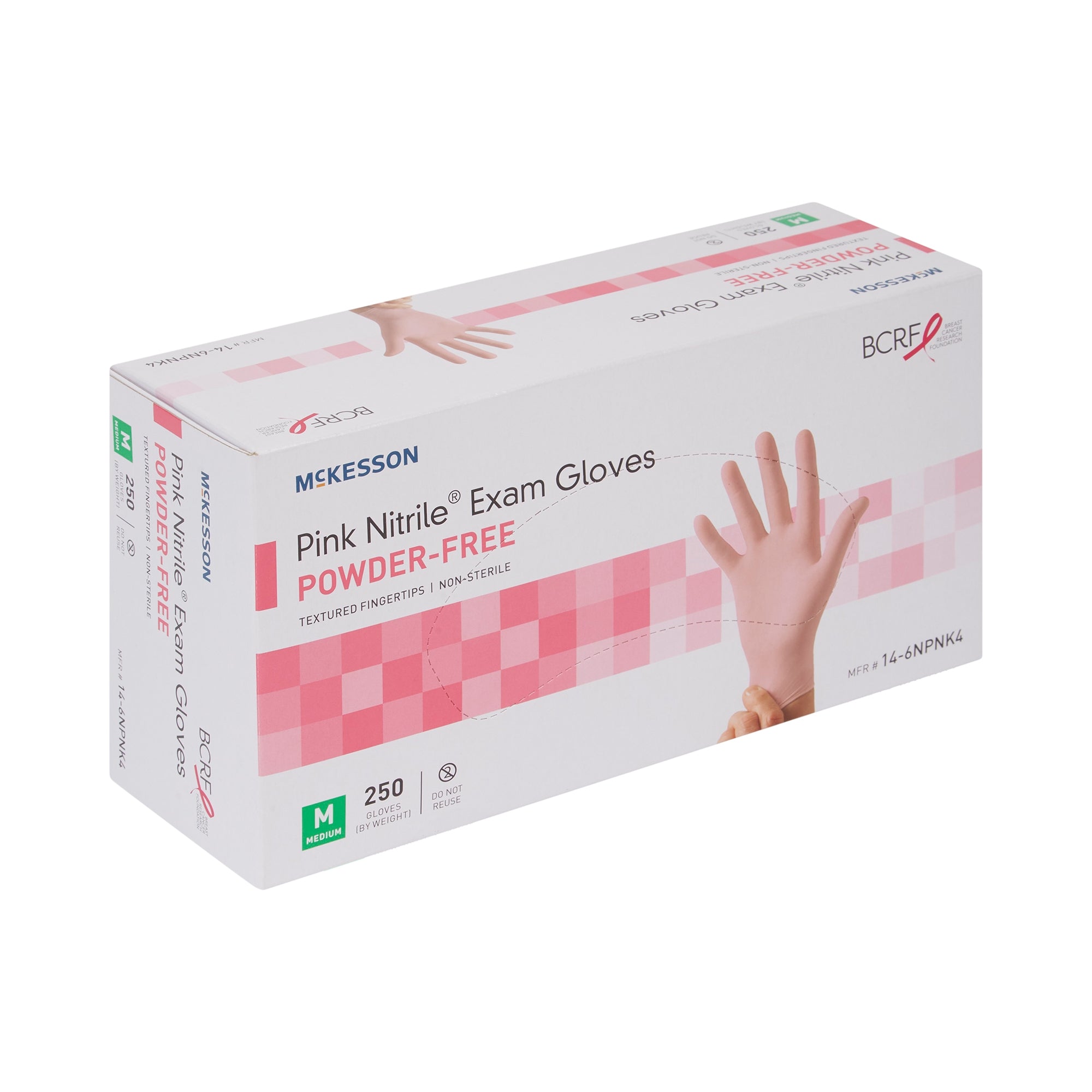 McKesson Pink Nitrile Exam Gloves, Medium - Support Breast Cancer Research