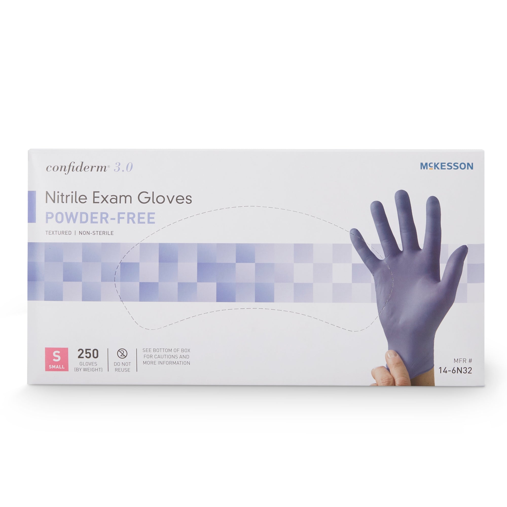 McKesson Confiderm® 3.0 Nitrile Exam Gloves Small Blue - 10 Pack
