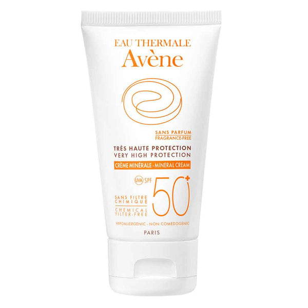 Avene Sunscreen Mineral Cream SPF 50+, Paraben Free, 100% Mineral Plant, Fragrance Free, Oil Free 50ml / 1.69fl oz