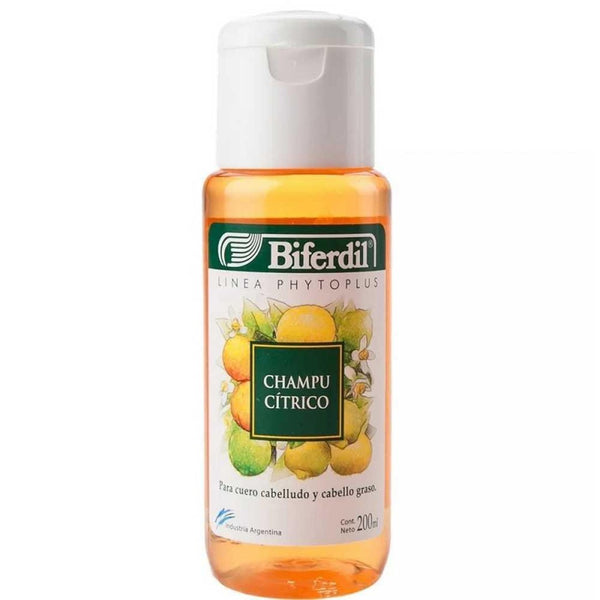 Biferdil Citrus Shampoo For Oily Hair(200ml / 6.76fl oz) Natural Extracts, Fruit Acids, and Vitamins for Healthy Hair Growth