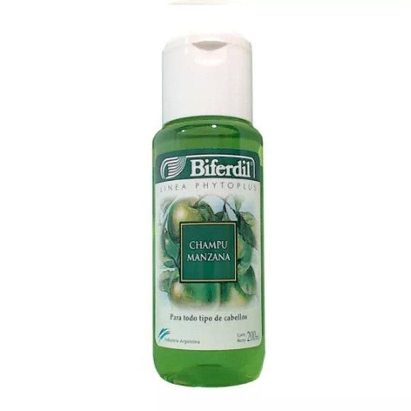 Biferdil Green Apple Shampoo For All Hair Types (200Ml / 6.76Fl Oz): Natural Ingredients, Anti-Frizz, Anti-Dandruff, Anti-Aging, Color Protection