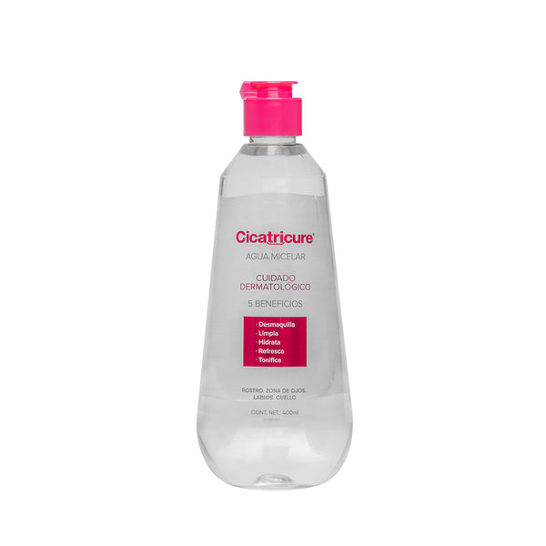 Cicatricure Micellar Water - Removes Waterproof Makeup, Hydrates Sensitive Skin, Alcohol-Free & Hypoallergenic 400Ml / 13.52Fl Oz