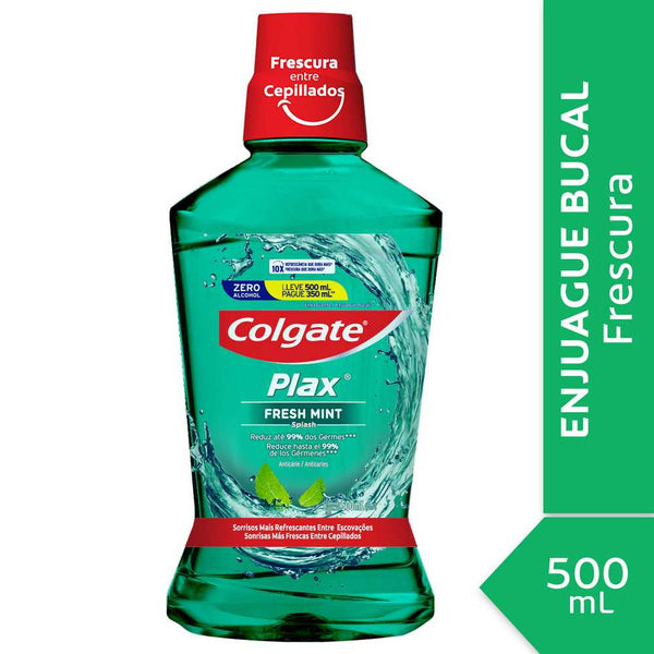 Colgate Plax Fresh Mint Mouthwash (500Ml / 16.9Fl Oz) for Long-Lasting Fresh Breath and Kill Germs - or Doctor