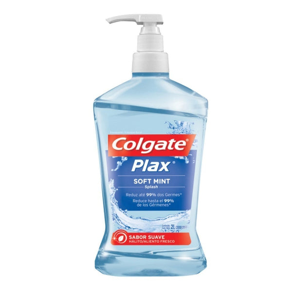 Colgate Soft Mint Mouthwash (2 Kg / 4.4 Lb) with Natural Ingredients - Kills 99.9% of Germs & 12 Hours of Protection - Consult Your Dentist