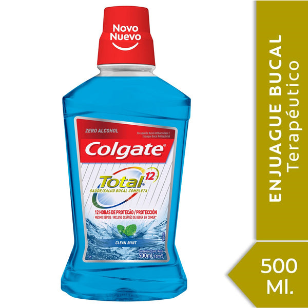 Colgate Total 12 Clean Mint Mouthwash 500ml - 16.9 Fl Oz - Now
