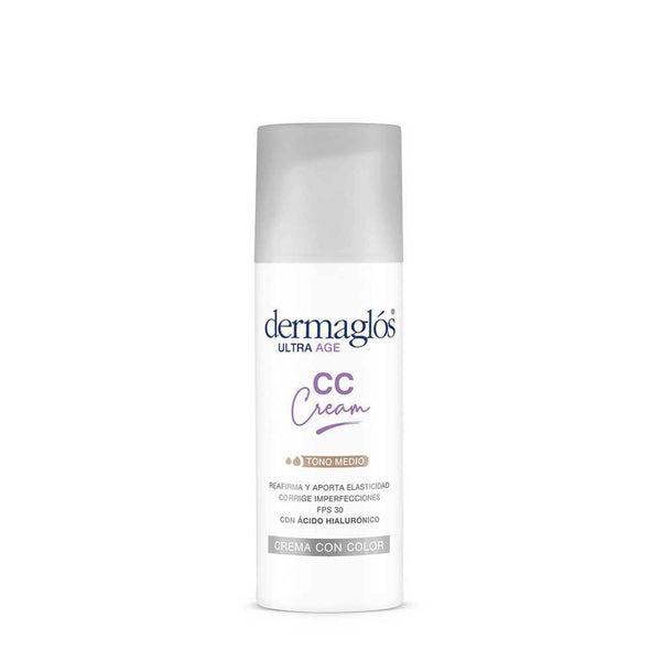 Dermaglos Ultra F CC Cream Medium Tone ‚SPF 30 Sun Protection, Moisturizes & Firms Skin (50Gr/1.69Oz)