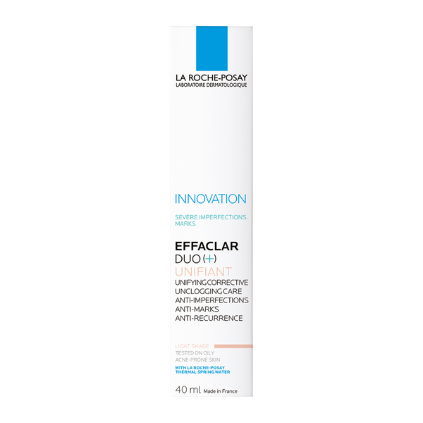 La Roche-Posay Effaclar Duo+ Unifiant: Non-Comedogenic, Hypoallergenic, Fragrance-Free Acne Treatment for Redness, Dark Spots and Acne Scars