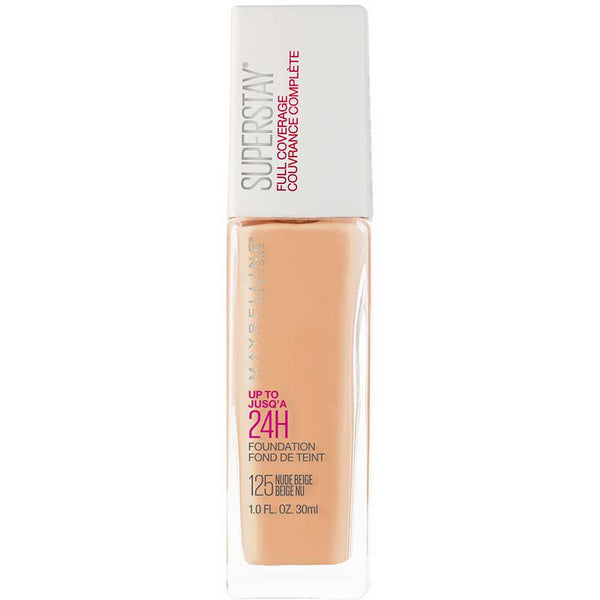 Maybelline Super Stay 24Hs Full Coverage Nude Beige O-Proof Formula with Vitamin E, Easily Removable, Paraben-Free & Cruelty-Free (30Ml / 1.01Fl Oz)