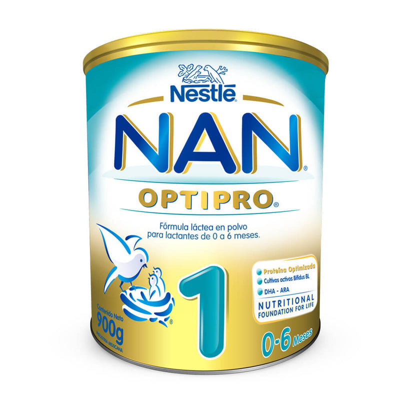 Nan Optipro 0-6M Infant Lactlea Formula Home Powder: Prebiotics, DHA/ARA, Iron, OptiPro, Nucleotides, Vitamins & Minerals for Healthy Growth & Development 900gr / 30.43oz