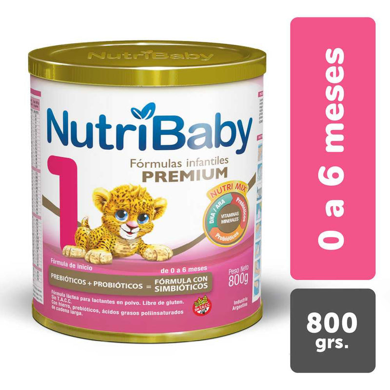 Nutribaby 1 Premium Infant Formula Milk - 800G / 28.21Oz Can with Vitamins, Minerals, Probiotics & Prebiotics