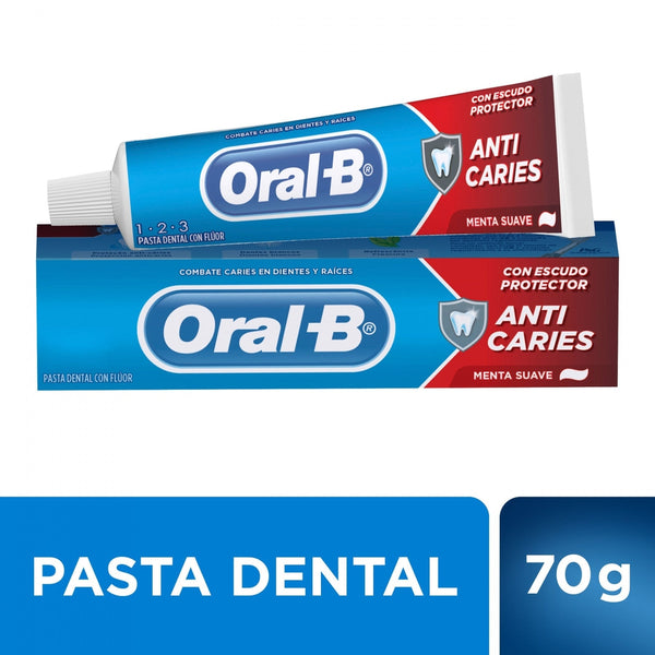 Oral B Toothpaste 123 Anticaries (70G/2.46 Oz): Fluoride, Whitening, Anti-Caries, Strengthens Enamel & Removes Plaque