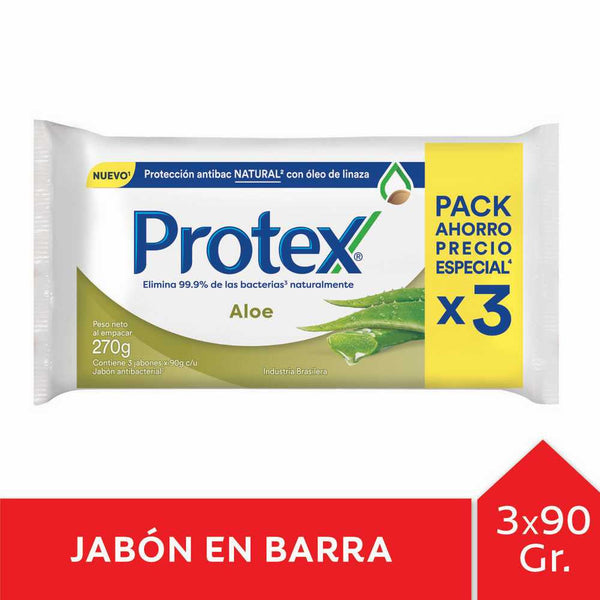 Protex Aloe 90G/3.17Oz - Natural Extracts to Soothe & Moisturize Skin, Hypoallergenic & Non-Irritating Formula