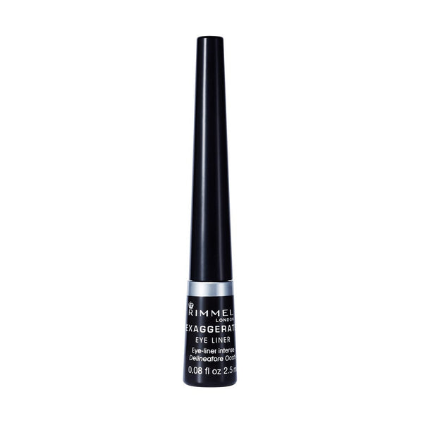 Rimmel Exaggerate Definer Liquid Eyeliner 001 Black: Waterproof, Smudge-Proof, Long-Lasting Wear with Vitamin E Enriched Formula 2.5Ml / 0.08Fl Oz