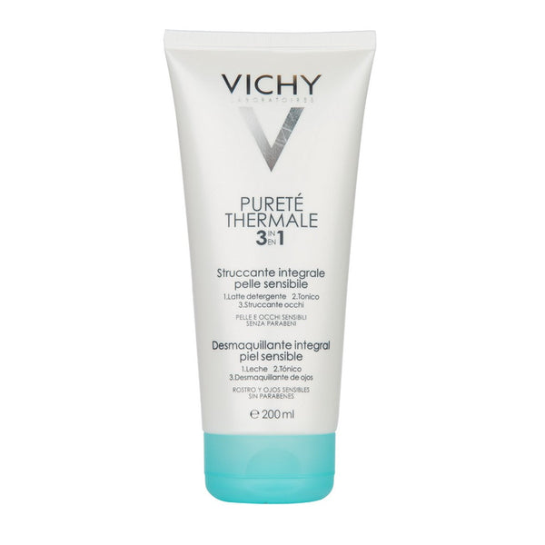 Vichy Puretle Thermale Makeup Remover Cream 3In1 - Ultra-Effective and Soft Cleansing for Sensitive Skin