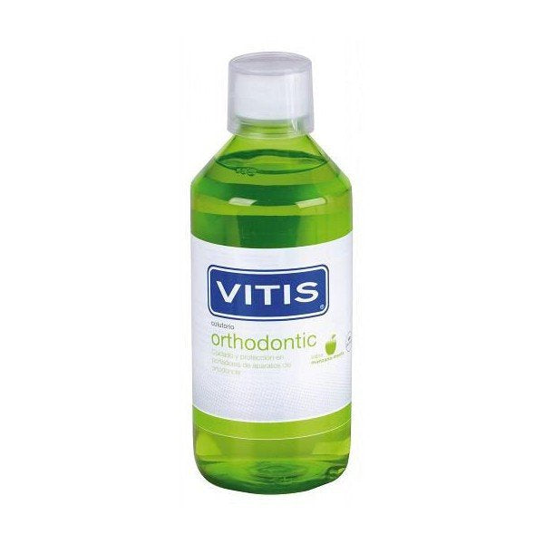 Vitis Orthodontic Mouthwash - 500ml (16.9fl oz) - Alcohol-Free Formula with CPC to Reduce Plaque and Gingivitis